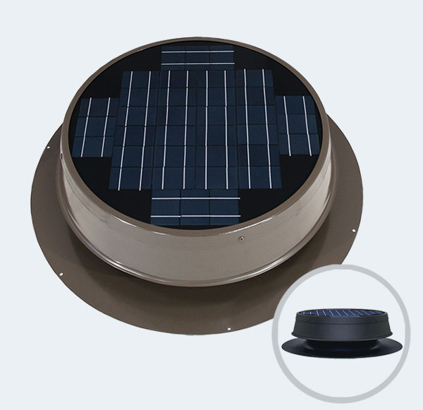 35 Watt Ultra Low-Profile Solar Atic Fan Bronze