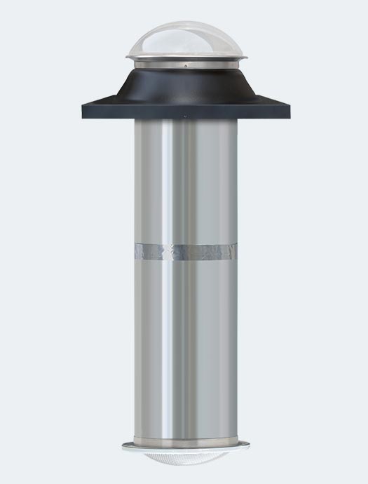 K series 10 inch curb mount tubular skylight model black